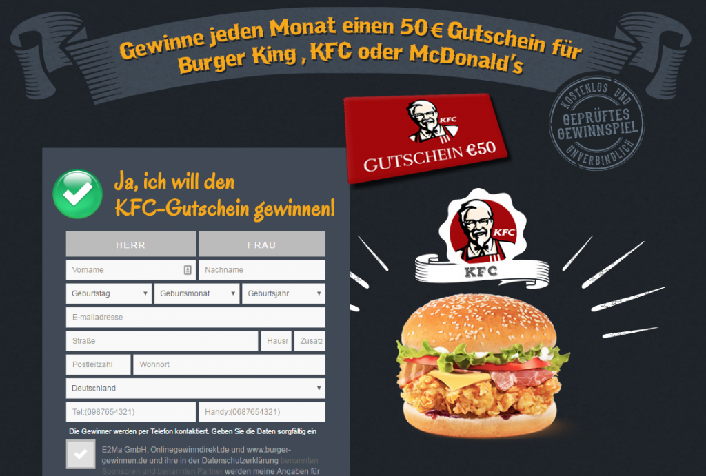 Burger Gutschein Gewinnspiel