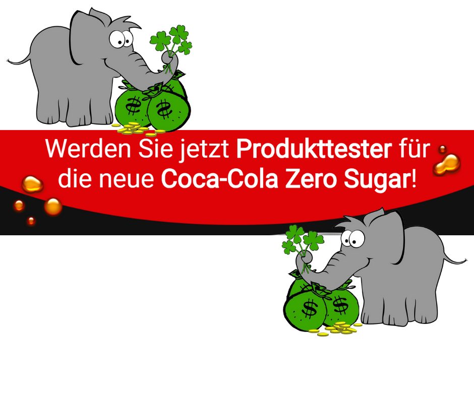 Produkttester werden und jetzt bei Coca Cola gewinnen Der Gewinnofant